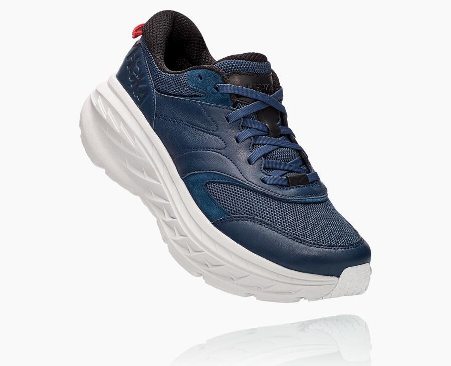 Hoka One One Hardloopschoenen Heren - Bondi L - Donkerblauw/Wit - KU0512674